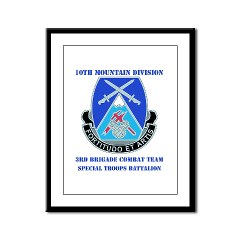 10MTN3BCTSTB - M01 - 02 - DUI - 3rd BCT - Special Troops Bn with Text - Framed Panel Print - Click Image to Close