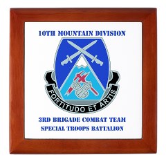 10MTN3BCTSTB - M01 - 03 - DUI - 3rd BCT - Special Troops Bn with Text - Keepsake Box