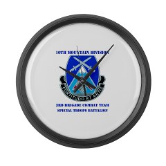 10MTN3BCTSTB - M01 - 03 - DUI - 3rd BCT - Special Troops Bn with Text - Large Wall Clock