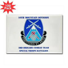 10MTN3BCTSTB - M01 - 01 - DUI - 3rd BCT - Special Troops Bn with Text - Rectangle Magnet (100 pack)