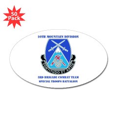 10MTN3BCTSTB - M01 - 01 - DUI - 3rd BCT - Special Troops Bn with Text - Sticker (Oval 50 pk)