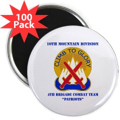 10MTN4BCTP - M01 - 01 - DUI - 4th BCT - Patriots with Text - 2.25" Magnet (100 pack)