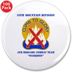 10MTN4BCTP - M01 - 01 - DUI - 4th BCT - Patriots with Text - 3.5" Button (100 pack)