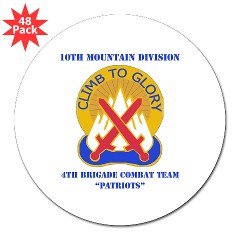 10MTN4BCTP - M01 - 01 - DUI - 4th BCT - Patriots with Text - 3" Lapel Sticker (48 pk)