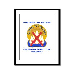 10MTN4BCTP - M01 - 02 - DUI - 4th BCT - Patriots with Text - Framed Panel Print