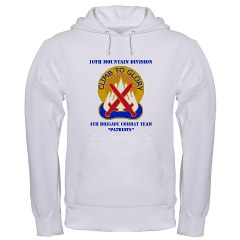 10MTN4BCTP - A01 - 03 - DUI - 4th BCT - Patriots with Text - Hooded Sweatshirt