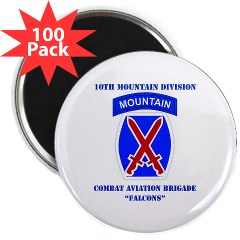 10MTNCABF - M01 - 01 - DUI - Combat Aviation Brigade - Falcons with text - 2.25" Magnet (100 pack)