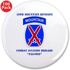 10MTNCABF - M01 - 01 - DUI - Combat Aviation Brigade - Falcons with text - 3.5" Button (100 pack)