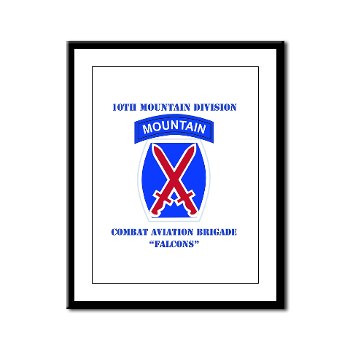 10MTNCABF - M01 - 02 - DUI - Combat Aviation Brigade - Falcons with text - Framed Panel Print