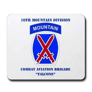 10MTNCABF - M01 - 03 - DUI - Combat Aviation Brigade - Falcons with text - Mousepad