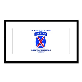 10MTNCABF - M01 - 02 - DUI - Combat Aviation Brigade - Falcons with text - Small Framed Print