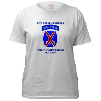 10MTNCABF - A01 - 04 - DUI - Combat Aviation Brigade - Falcons with text - Women's T-Shirt