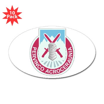 10MTNDSTB - M01 - 01 - DUI - 10th Division - Special Troops Bn - Sticker (Oval 10 pk) - Click Image to Close
