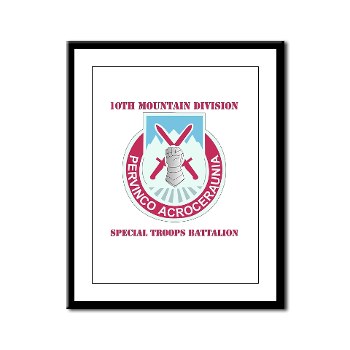 10MTNDSTB - M01 - 02 - DUI - 10th Division - Special Troops Bn with Text - Framed Panel Print