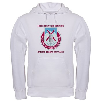 10MTNDSTB - A01 - 03 - DUI - 10th Division - Special Troops Bn with Text - Hooded Sweatshirt