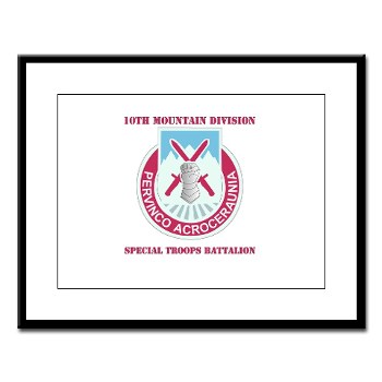 10MTNDSTB - M01 - 02 - DUI - 10th Division - Special Troops Bn with Text - Large Framed Print