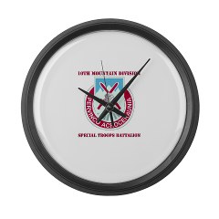 10MTNDSTB - M01 - 03 - DUI - 10th Division - Special Troops Bn with Text - Large Wall Clock