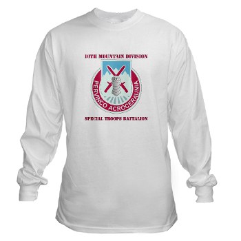 10MTNDSTB - A01 - 03 - DUI - 10th Division - Special Troops Bn with Text - Long Sleeve T-Shirt