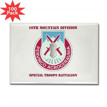 10MTNDSTB - M01 - 01 - DUI - 10th Division - Special Troops Bn with Text - Rectangle Magnet (100 pack)