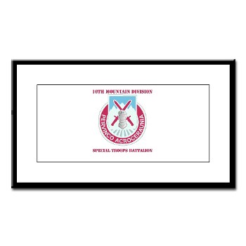 10MTNDSTB - M01 - 02 - DUI - 10th Division - Special Troops Bn with Text - Small Framed Print