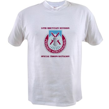 10MTNDSTB - A01 - 04 - DUI - 10th Division - Special Troops Bn with Text - Value T-shirt