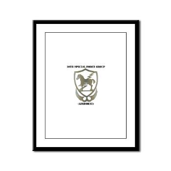 10SFGA - M01 - 02 - 10th Special Force Group (Airborne) with Text - Framed Panel Print