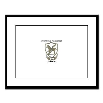 10SFGA - M01 - 02 - 10th Special Force Group (Airborne) with Text - Large Framed Print