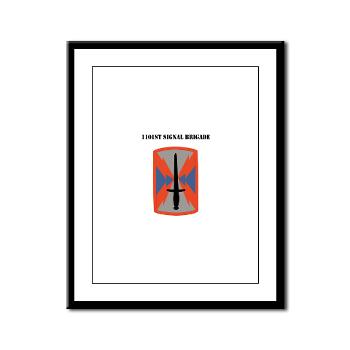 1101SB - M01 - 02 - 1101st Signal Brigade with Text - Framed Panel Print - Click Image to Close
