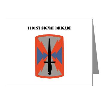 1101SB - M01 - 02 - 1101st Signal Brigade with Text - Note Cards (Pk of 20)
