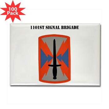 1101SB - M01 - 01 - 1101st Signal Brigade with Text - Rectangle Magnet (100 pack)