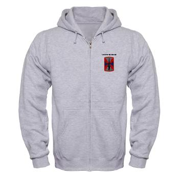 1101SB - A01 - 03 - 1101st Signal Brigade with Text - Zip Hoodie