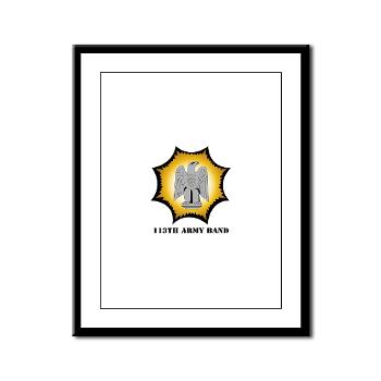 113AB - M01 - 02 - 113th Army Band with Text - Framed Panel Print