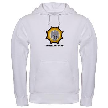 113AB - A01 - 03 - 113th Army Band with Text - Hooded Sweatshirt