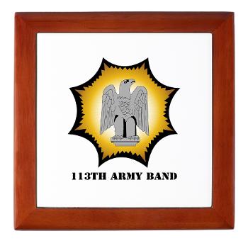 113AB - M01 - 03 - 113th Army Band with Text - Keepsake Box