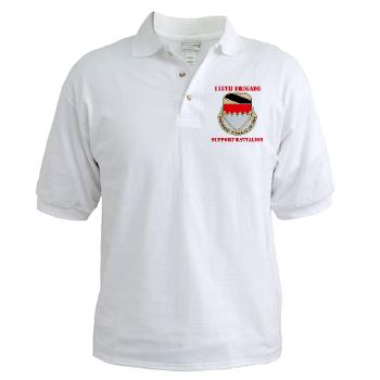 115BSB - A01 - 04 - DUI - 115th Bde - Support Bn with Text - Golf Shirt - Click Image to Close