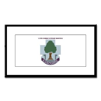 115CSH - M01 - 02 - DUI - 115th Combat Support Hospital with Text - Small Framed Print