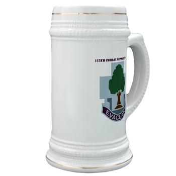 115CSH - M01 - 03 - DUI - 115th Combat Support Hospital with Text - Stein