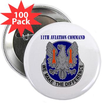 11AC - M01 - 01 - DUI - 11th Aviation Command with text - 2.25" Button (100 pack)
