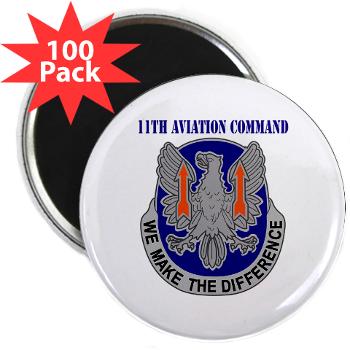 11AC - M01 - 01 - DUI - 11th Aviation Command with text - 2.25" Magnet (100 pack)