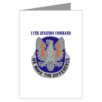 11AC - M01 - 02 - DUI - 11th Aviation Command with text - Greeting Cards (Pk of 10)