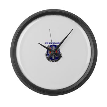 11AC - M01 - 03 - DUI - 11th Aviation Command with text - Large Wall Clock