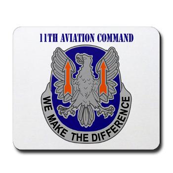 11AC - M01 - 03 - DUI - 11th Aviation Command with text - Mousepad