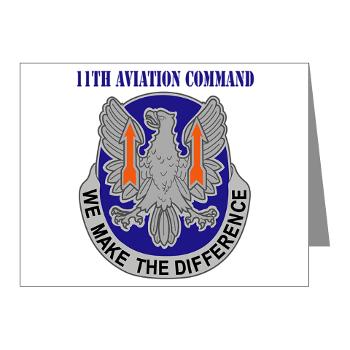 11AC - M01 - 02 - DUI - 11th Aviation Command with text - Note Cards (Pk of 20)
