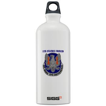 11AC - M01 - 03 - DUI - 11th Aviation Command with text - Sigg Water Bottle 1.0L - Click Image to Close