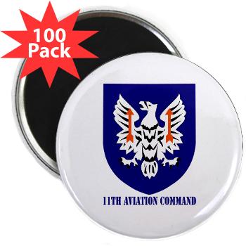 11AC - M01 - 01 - SSI - 11th Aviation Command with text - 2.25" Magnet (100 pack) - Click Image to Close