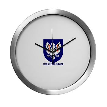 11AC - M01 - 03 - SSI - 11th Aviation Command with text -Modern Wall Clock