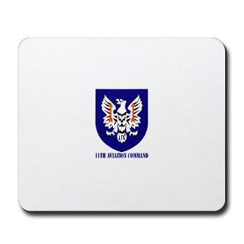 11AC - M01 - 03 - SSI - 11th Aviation Command with text - Mousepad