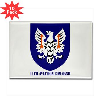 11AC - M01 - 01 - SSI - 11th Aviation Command with text - Rectangle Magnet (10 pack) - Click Image to Close
