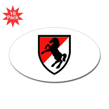 11ACR - M01 - 01 - SSI - 11th Armored Cavalry Regiment - Sticker (Oval 10 pk) - Click Image to Close