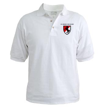 11ACR - A01 - 04 - SSI - 11th Armored Cavalry Regiment with Text - Golf Shirt